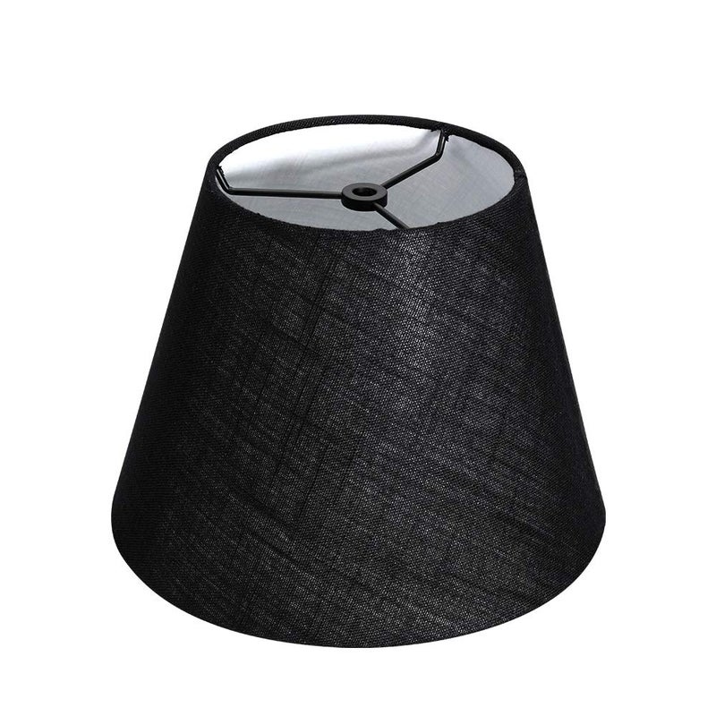 TOOTOO STAR Barrel Black Small Lamp Shade for Table Floor Lamps Replacement, 6x10x7.5 Inch, Fabric Cloth, Spider Model (black) - Image 1